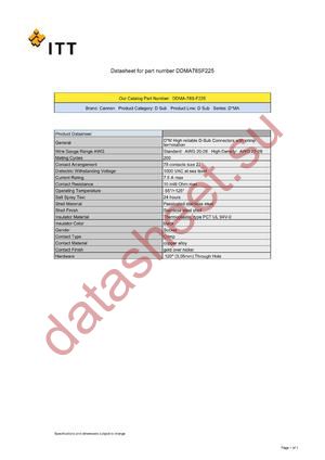 DDMAM78SNM-F225 datasheet  