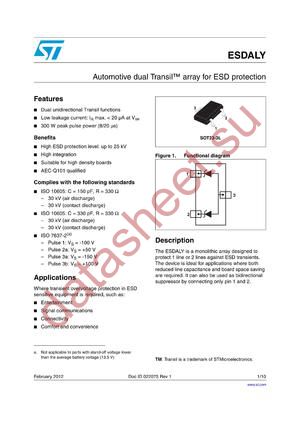 ESDA6V1LY datasheet  