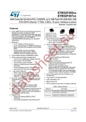 STM32F407VET6TR datasheet  