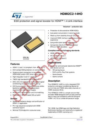 HDMI2C2-14HD datasheet  
