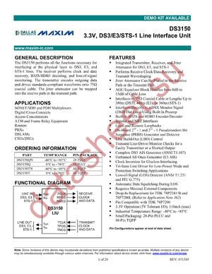 DS3150QNC1 datasheet  