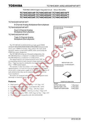 TC74HC4052APF datasheet  