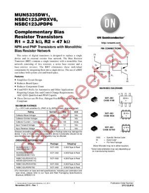 SMUN5335DW1T1G datasheet  