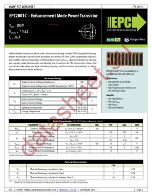 EPC2001C datasheet  