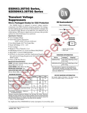 SZESD9X12ST5G datasheet  