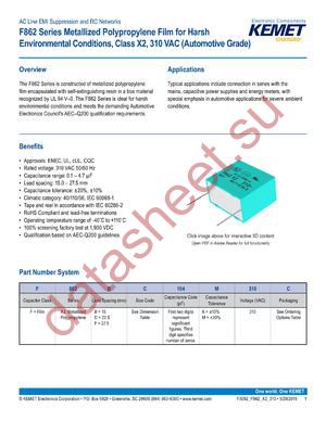 F862DU125K310ZLH0J datasheet  