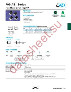 F981C106MSAAS1 datasheet  