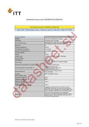 FRCIR08F-24A-25SW-F80 datasheet  