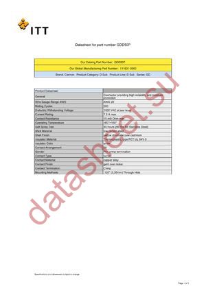 GDD50P datasheet  