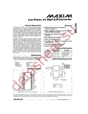 ICL7126CPL-3 datasheet  