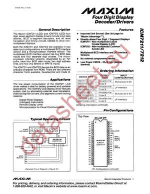 ICM7212AMIQH-D datasheet  