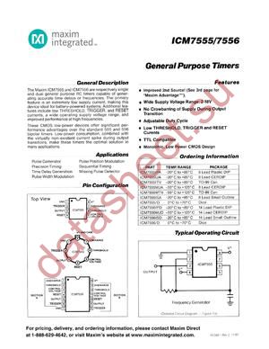 ICM7555ISA-T datasheet  