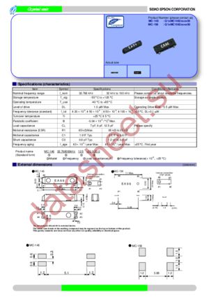 MC-146 32.768KA-AC3:ROHS datasheet  