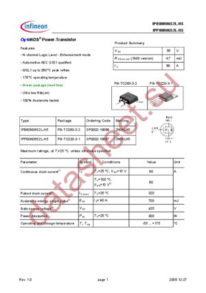 IPB80N06S2LH5ATMA4 datasheet  