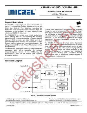 KSZ8841-16MVLI datasheet  