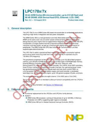 LPC1785FBD208,551 datasheet  