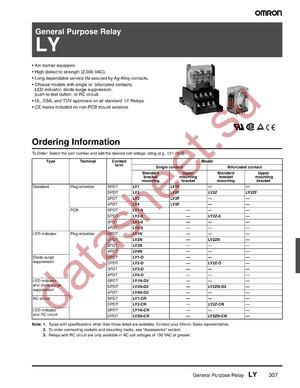 LY4I4-AC200/220 datasheet  