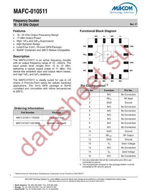 MAFC-010511-TR0500 datasheet  