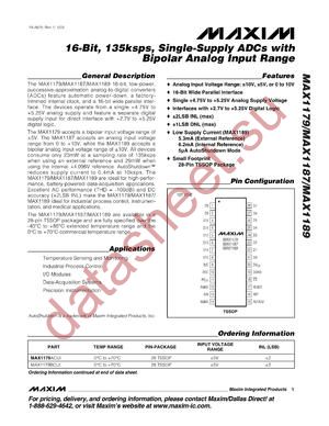 MAX1179CEUI+ datasheet  