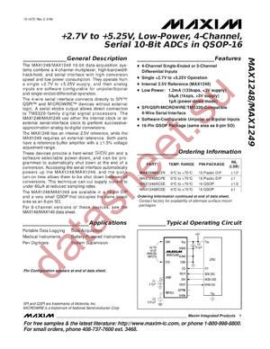 MAX1249BCPE datasheet  