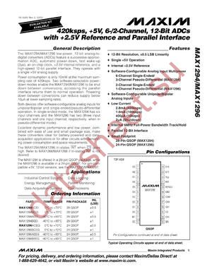 MAX1294BCEI-T datasheet  