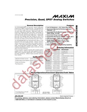 MAX364CPE+ datasheet  