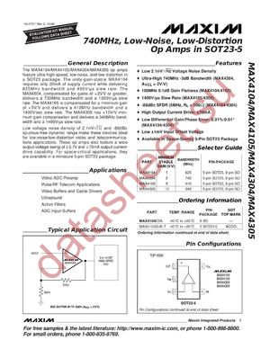 MAX4304ESA-T datasheet  