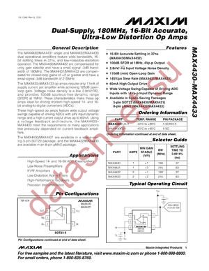 MAX4432EUA+ datasheet  