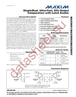 MAX9692ESE-T datasheet  