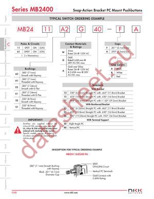 MB2411A2G13-HB datasheet  