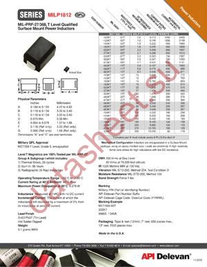 MILP1812-184K datasheet  