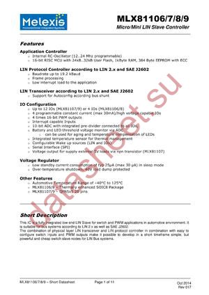 MLX81108KDC-CAA-000-RE datasheet  