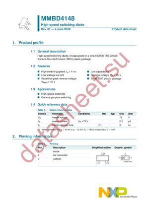 MMBD4148,215 datasheet  