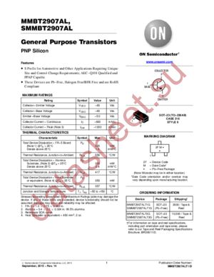 SMMBT2907ALT3G datasheet  