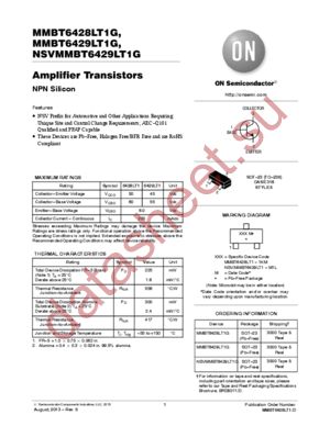 NSVMMBT6429LT1G datasheet  