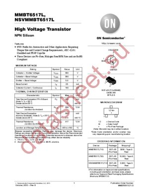 NSVMMBT6517LT1G datasheet  