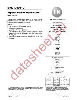 SMMJT350T1G datasheet  