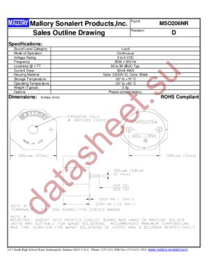 MSO206NR datasheet  