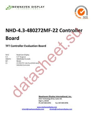 NHD-4.3-480272MF-22 CONTROLLER datasheet  