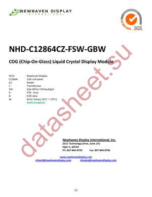 NHD-C-128128BZ-FSW-GBW datasheet  