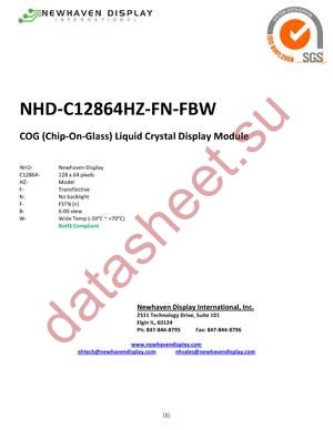 NHD-GDSC-12864WM-09-RN-GBW datasheet  