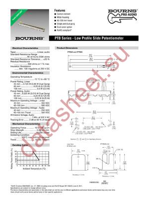 PTB0153-2010BPB103 datasheet  