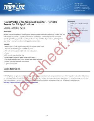 PV140 datasheet  
