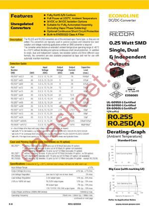 R0.25D-153.3/HP-R datasheet  