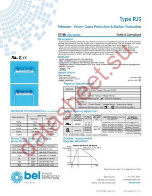 RJS 3-R SHORT datasheet  