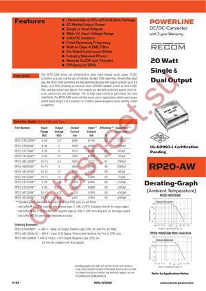 RP20-2412SAW datasheet  