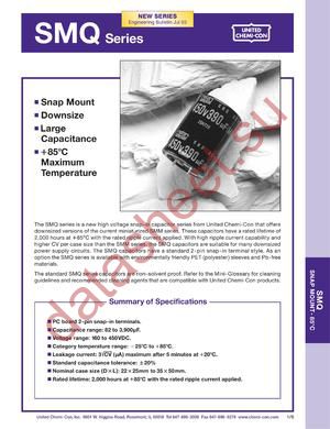 SMQ160VS182M30X35T2 datasheet  