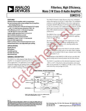 SSM2315CBZ-REEL7 datasheet  