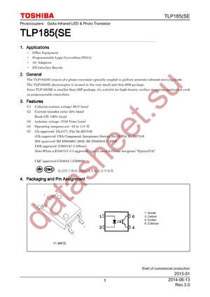 TLP185(Y-TPL,SE datasheet  