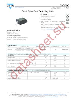 BAS16WS-HE3-08 datasheet  